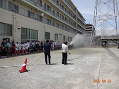 6月23日に前期の消防訓練を実施しました。